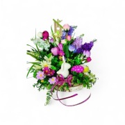 PROMOCJA! Stroik wielkanocny wiosenny na stół 32 cm ceramiczny zajączek  