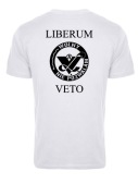 Koszulka LIBERUM VETO-"Wolny-nie pozwalam" - licencja, biała. nowa