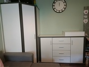 Komplet mebli szafa narożna komoda szafka RTV