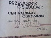 Książka Nowa Huta 1973r. Plany osiedli nowej huty stare twarda okładka 
