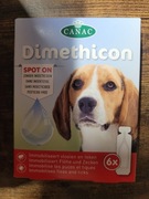 krople Canac Dimethicon Spot On, do zwalczania pcheł i kleszczy u psów. 