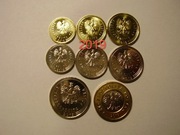 Komplet monet od 2019 do 2025 - 64 monety - kompletne roczniki
