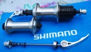 Zestaw oś rowerowa koła Piasty Shimano Przód + Tył