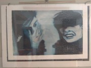 współczesny olej z lat 80 XX wieku unikat duży