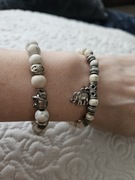 Bransoletka vintage komplet bransoletek z zawieszką