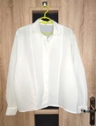207 Damska biała zwiewna koszula na długi rękaw rozmiar 40