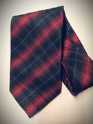Krawat kratka czarno-czerwony