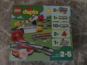 Lego Duplo 10882 Tory pociąg zwrotnice szlabany 