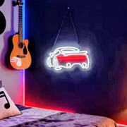 Neon LED Samochód Porsche 911 Lampka Nocna na Ścianę USB Prezent do Pokoju 