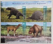 Argentyna 2001 Mi  blok 73  ssaki prehistoryczne  idealny