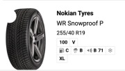 1 szt Nokian Tyres WR Snowproof P XL 255/40/19 5,5 mm 2121