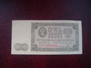 POLSKA BANKNOT  2 zł 1948 r. seria BW