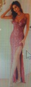 Miss Ord sukienka koktajlowa glamour maxi rozmiar M