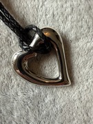 Apart naszyjnik  srebrne serce skórzany łańcuszek   
