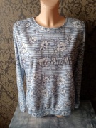 bluza w paski kwiaty