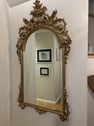 Złote lustro barok, bogato zdobione