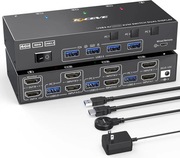 Dwumonitorowy przełącznik KVM USB 3.0 zgodny z HDMI 4K 60Hz 2K 144Hz