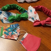 Opaski do włosów z maseczką ochronną