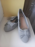 Nowe baleriny Tom&Rose 39 szare z kokardka