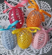 Jajka szydełkowe 5 sztuk zestaw nr 11