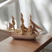 Model statku - biały dąb