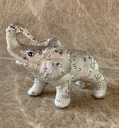 SREBRNY SŁOŃ ceramika słoń