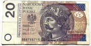 Banknot 20 zł  2016 rok unikat BB 8766715