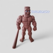 BRAINROT TUM TUM TUM TUM SAHUR RUCHOME KONCZYNY  21CM 