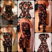 Nowy Bodyflirt kombinezon plisowany w kwiaty r. 38/40