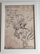 Obraz z napisami – Cytat – Ręcznie wykonany – Motyw natura – 21x30