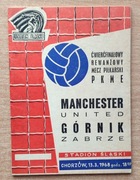 Program Gornik Zabrze - Manchester United 1968