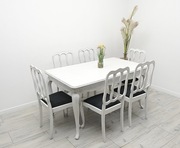 Stylowy stół + 6 krzeseł Ludwik. Po profesjonalnej renowacji.