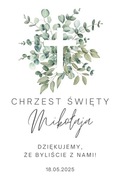 Podziękowanie dla gości CHRZEST magnes na lodówkę