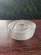 Zestaw 6 spodeczków szklanych Classic Huta Szkła Jasło 11 cm