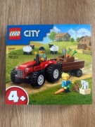 LEGO City - 60461 - Czerwony traktor z przyczepą i owcą