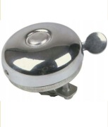 DZWONEK ROWEROWY DO ROWERU SREBRNY KLASYCZNY MECHANICZNY METALOWY RETRO