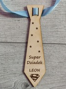 Medal drewniany krawat prezent na dzień dziadka