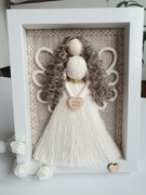 Anioł stróż ramka. Pamiatka chrztu, urodziny.