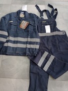 Ubranie robocze z odblaskami (ogrodniczki + bluza) CLASSIC HV