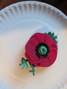 Spinka do włosów, kwiatek na szydełku 