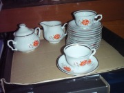 Filiżanki do espresso ze spodeczkami 12 sztuk + mlecznik Polska porcelana