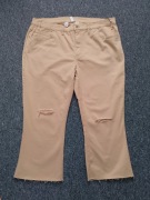 RAINBOW Jasno brązowe jeansy 7/8 rozm.50