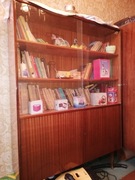 Przeszklona witryna / komoda PRL wysoki połysk 