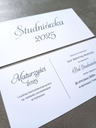 Zaproszenia na studniówkę, bal maturalny DL dwustronne