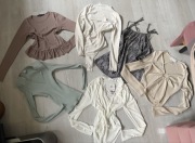 Topy bluzki body paczka 6 sztuk zestaw rozmiar S/M m. in. Boohoo Asos Amisu