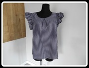 New Look bluzka 44 XXL wzorzysta w fioletowe owale