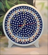 Zegar ścienny cichy ceramiczny 27,5 cm ceramika Bolesławiec Z.C.B.