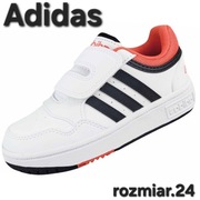 ADIDAS HOOPS 3.0 CF BUTY BIAŁE TRAMPKI DZIECIĘCE NA RZEPY rozmiar.24 