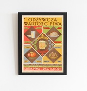 Stary Plakat Piwo 1920r. 70x50cm