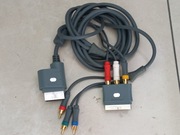 Kabel AV VIDEO XBOX 360 ORYGINAŁ + Przejściówka EURO - 100% OK